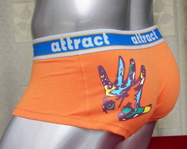 AT03 hand palm  Pattern Mens Trunk Orange