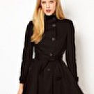 Dipped Hem Belted Mac