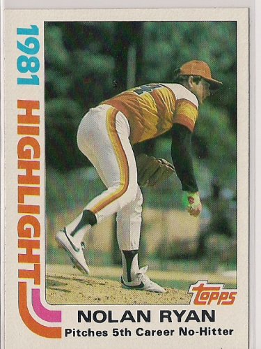 1982 Topps 81' Highlight Nolan Ryan