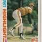1982 Topps 81' Highlight Nolan Ryan