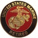 Marines Retired lapel pin