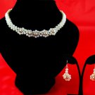 Natural White & Lavender Pearl choker Set