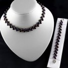 Top Drilled Dark Peacock Pearl Set