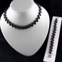 Top Drilled Dark Peacock Pearl Set