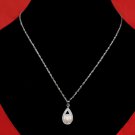 Natural White Pearl Pendant With Necklace