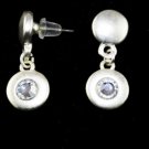 Drop Matt Crystal Earrings