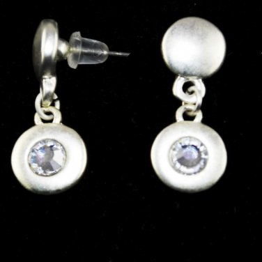 Drop Matt Crystal Earrings