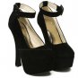 Pumps With Belts and Suede Design
