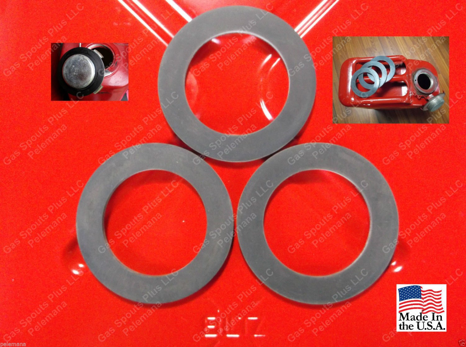 3 Jerry Can GAS CAP GASKETS Gerry 5 Gallon 20L Rubber Fuel ARMY