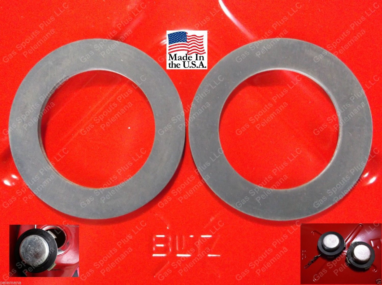 2 Jerry Can GAS CAP GASKETS Gerry 5 Gallon 20L Rubber Fuel MILITARY