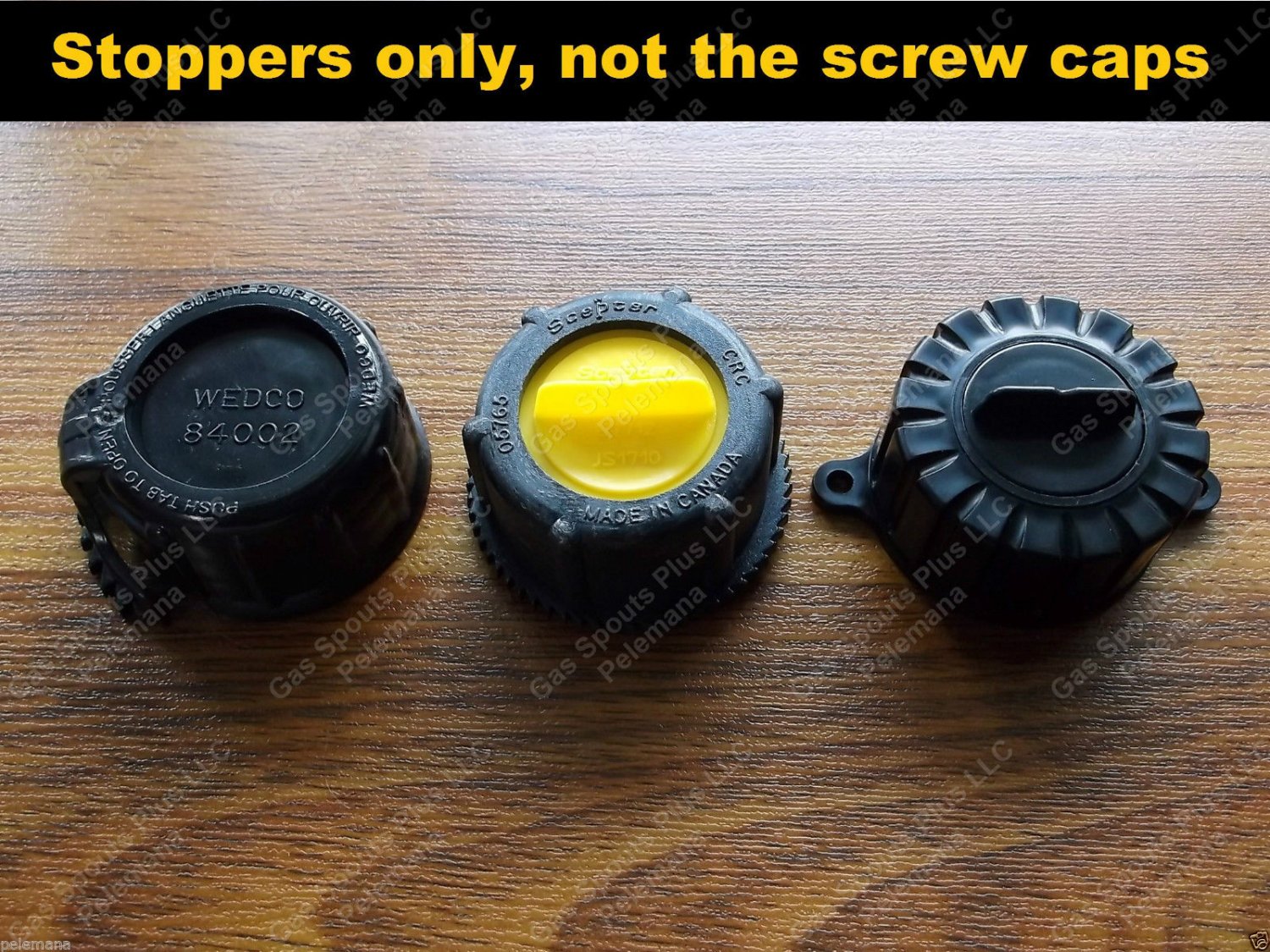Set of 3 "GAS CAN STOPPER SEAL CAPS" Wedco 84003 Scepter JS1710 Gott