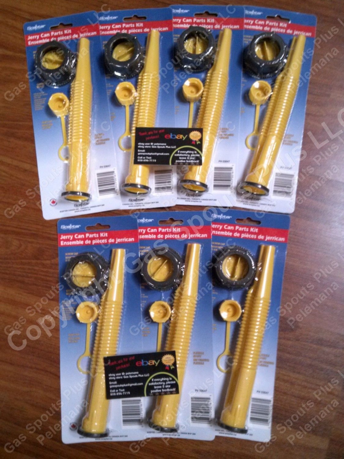 7Pk SCEPTER GAS CAN SPOUTS & VENT KIT Moeller MIDWEST American IGLOO