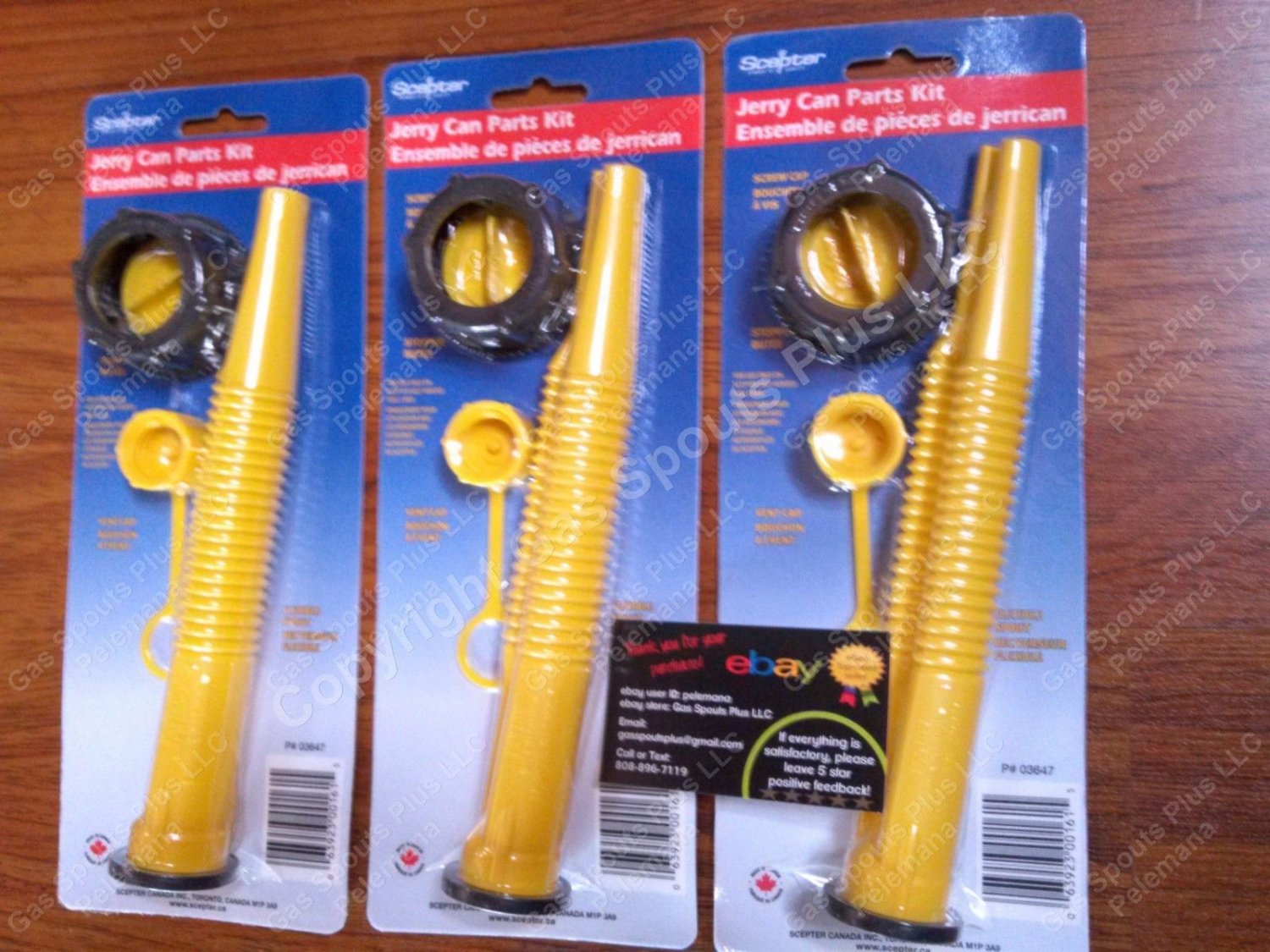 3 SCEPTER GAS CAN SPOUTS & VENT KIT MOELLER MIDWEST AMERICAN IGLOO EAGLE