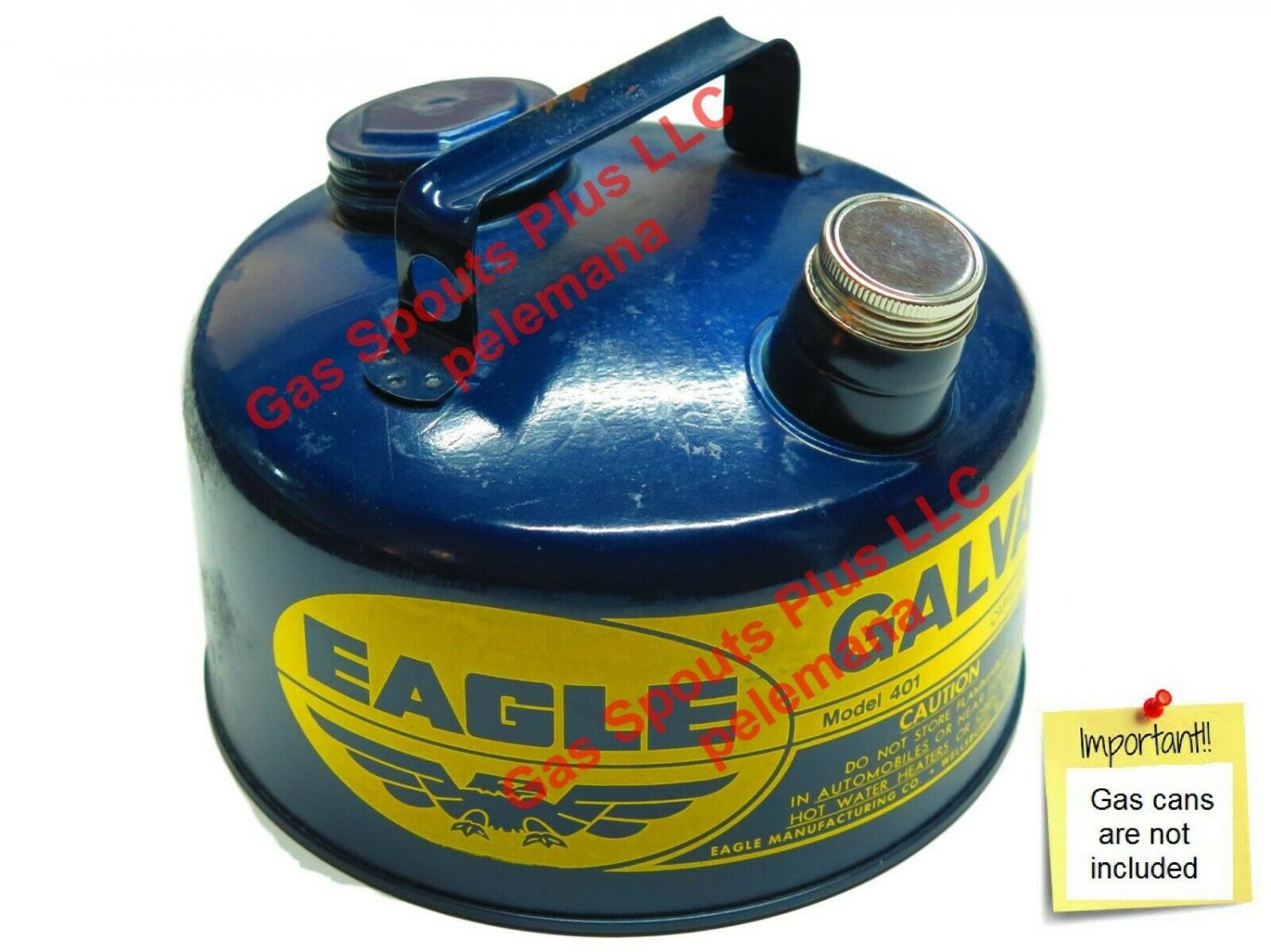1.50" EAGLE METAL GAS CAN SCREW CAP Fuel Gallon Quart Lid 11/2 inch