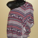 Free Shipping NWT Juniors One Shoulder Shirt , Blouse Size Large (L)