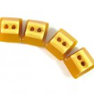 Stacked Bakelite Buttons Cream Corn Butterscotch Carved Retro Mod Sewing Crafts Jewelry Lot 4