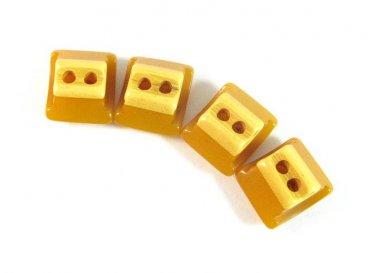 Stacked Bakelite Buttons Cream Corn Butterscotch Carved Retro Mod Sewing Crafts Jewelry Lot 4