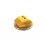 Stacked Bakelite Buttons Cream Corn Butterscotch Carved Retro Mod Sewing Crafts Jewelry Lot 4