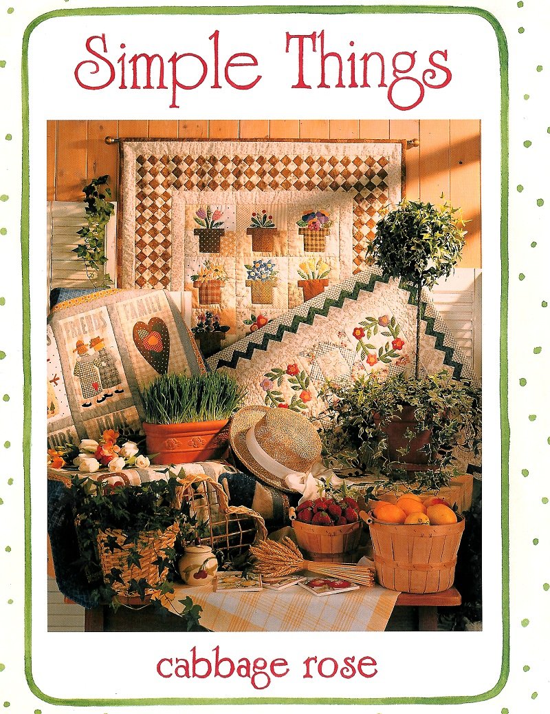 Cabbage Rose Quilt Design Pattern Pinwheel Stars Heart Hens YoYo Fruit Birds Welcome