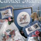 Carousel Horse Cross Stitch Designs Projects Patterns Needlecraft Nursery Blanket Pillow Wall Art