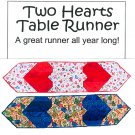 Patchwork Table Runner Sewing Pattern Quilted Heart Country Home Lodge Pieced Tree