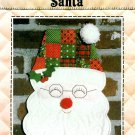 Santa Sewing Pattern Wall Door Hanging Patchwork Applique Christmas Holiday Project Handcrafted
