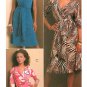 Wrapped Bodice Dress Sewing Pattern Knit Trendy Slim Fit Shawl Collar 5752 8-14