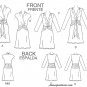 Wrapped Bodice Dress Sewing Pattern Knit Trendy Slim Fit Shawl Collar 5752 8-14