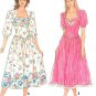 Simplicity Vintage Sewing Pattern Dress Fitted Bodice Full Skirt Square Sweetheart Neck 7000 10-18