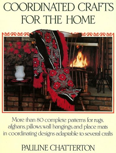 Crochet Latchhook Knitting Book Coordinated Designs Afghans Pillow Rug Place Mats Wall Hanging