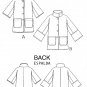 Unlined Jacket Coat Sewing Pattern Trendy Collar Button Front Belted Easy Dolman Sleeve 6445 XS-M