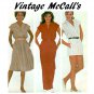 McCalls Vintage Sewing Pattern Jumpsuit Dress Short Long Retro Mod 80's 6 8 10 7531