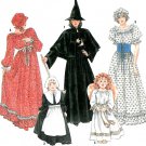 Simplicity Costume Sewing Pattern Witch Prairie Maiden Pilgrim Angel Child 2-12 9809