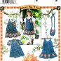 Girls Jumper Dress Sewing Pattern Button Front Ruffle Blouse Heart Star 7015 3 4 5 6