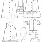 Girls Jumper Dress Sewing Pattern Button Front Ruffle Blouse Heart Star 7015 3 4 5 6