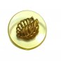 Large Vintage Celluloid Button Apple Juice Yellow Leaf Accent Copper Gold Jacket Coat Crafts Sewing