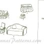 Barbie Doll Furniture Sewing Pattern Bed Bedding Table Chairs Vanity Loveseat 8158