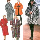 Misses Lined Coat Sewing Pattern 3 Lengths Wrap Shawl Collar Extended Shoulder Small XL Blanket 9860