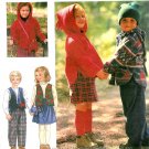 Child Pullover Jacket Top Sewing Pattern Boy Girl Hood Fleece Vest Skirt Pant Easy 9778 2 3 4
