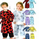 Children's Pajama Robe Sewing Pattern Boy Girl Top Pant Easy Sleepwear Long Sleeve 4 5 6 5222