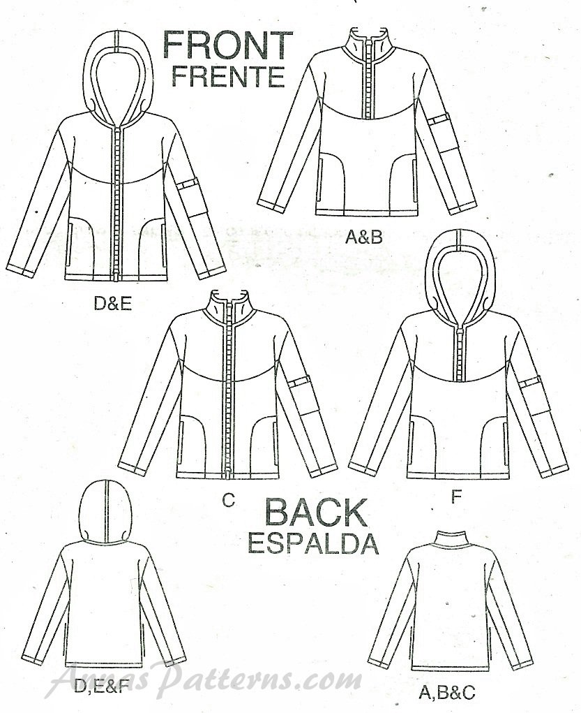 Easy Top Pullover Jackets Sewing Pattern Fleece Winter Outerwear Men