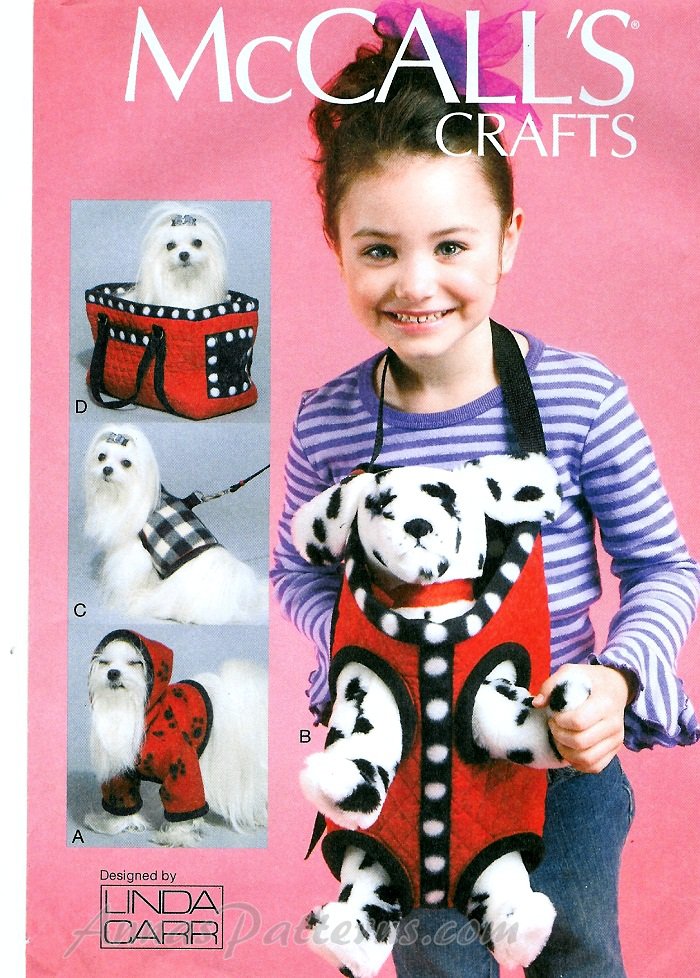 Pet Carrier Dog Clothing Sewing Pattern Harness Tote Jacket Hoodie Easy