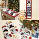 Snowman Holiday Decor Sewing Pattern Tree Skirt Stocking Runner Card Holder Christmas Winter 6454