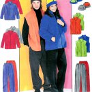 Fleece Jacket Pant Sewing Pattern Pullover Vest Coat Hat Easy Unisex Casual Ski S M L 3402