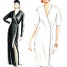 Vogue Sewing Pattern Wrap Dress Slim Fit Sexy Extended Shoulder Long Short Sleeve 14 16 18 9234