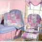 Nursery Bedding Pattern Quilt Bumper Sheet Crib Skirt Diaper Stacker Rocker Cushion Baby Room 4855