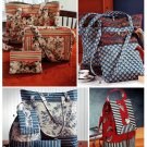 Tote Bags Sewing Pattern Easy Travel Make-up Backpack Purse Cosmetics Quilted 9779
