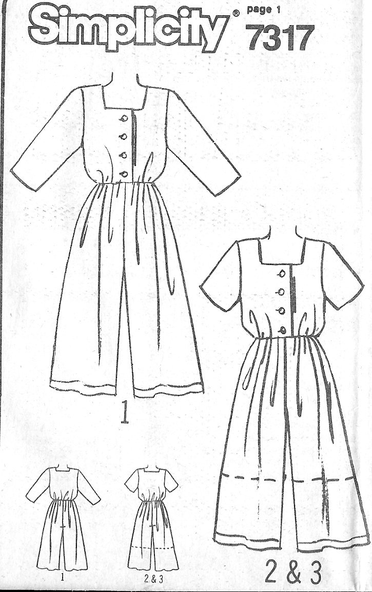 Culotte Jumpsuit Dress Sewing Pattern 2 Lengths Square Neck Easy Short