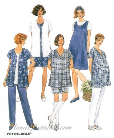 Maternity Clothes Sewing Pattern Easy Pants Top Shorts Jacket Jumper 8-12 8757