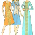 1970's Funky Dress Sewing Pattern Scarf Knee Maxi Short Long Sleeve Square Neck Airline 10 3165